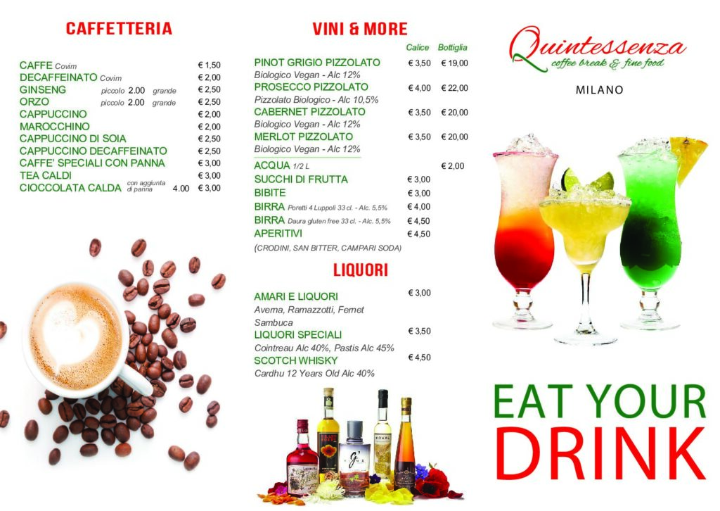 Menù Drink nuovo
