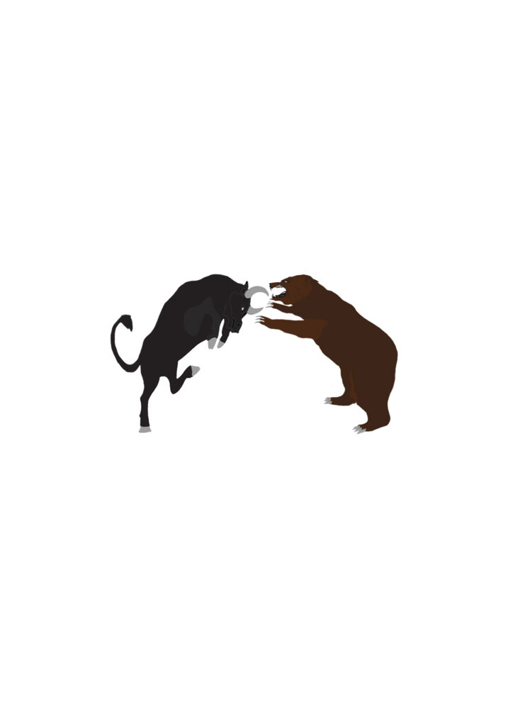 Logo Orso vs Toro in piedi