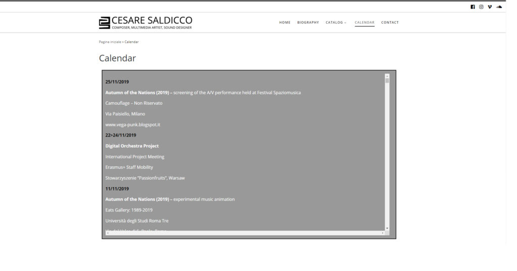 Sito Musicista portfolio