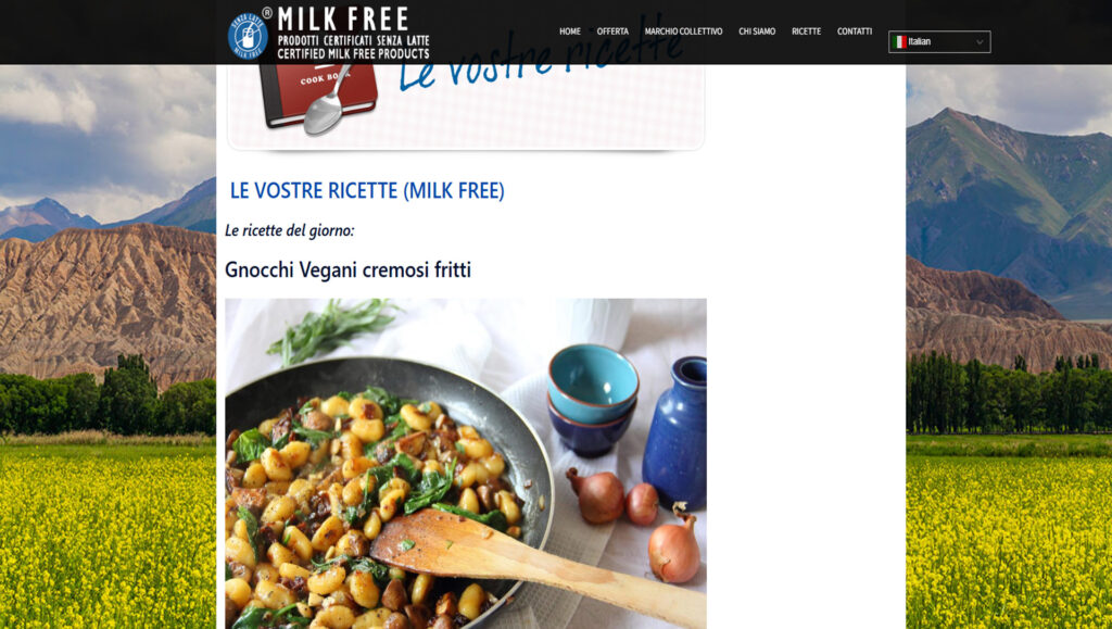Sito Web – MilkFree 6