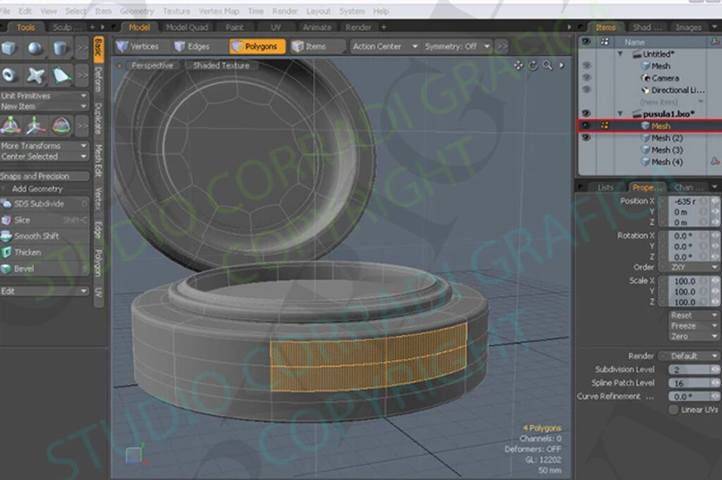 Bussola in 3D – Modellazione